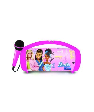 LEXIBOOK Enceinte Bluetooth&reg; Sans-Fil Lumineuse avec Micro Barbie 
