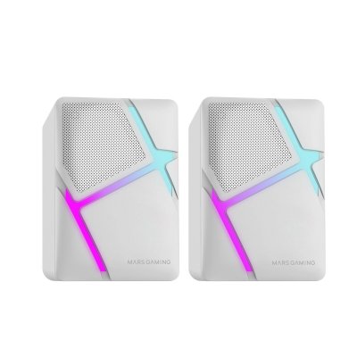 MARS GAMING Enceinte - MS-H - MS-H Blanc - 10 W - RGB - Filaire