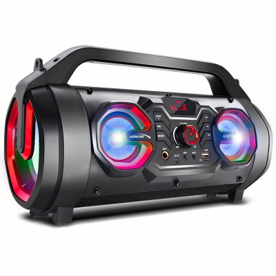 AUDIOCORE Enceinte portable bazooka, bluetooth 5.0, radio FM, micro carte, SDIPX4, 2000mAh, AC875
