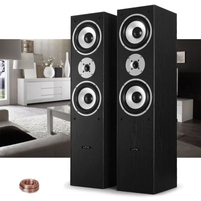 LTC Enceintes Hifi/Home-Cin&eacute;ma Salon Maison Sourround Noir 2x500W  L766-BK