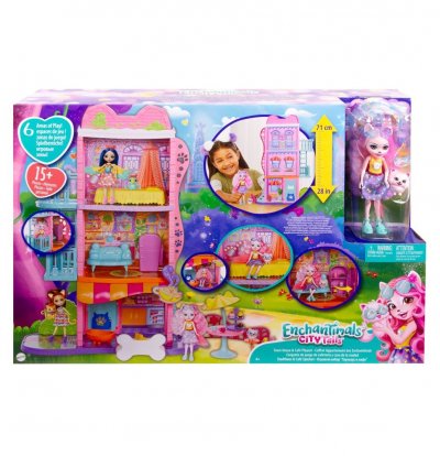 ENCHANTIMALS  City Tails Palmer Pomeranian Apartment Doll Multicolore