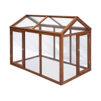 SWEEEK Enclos pour poulailler en bois, 6 poules
