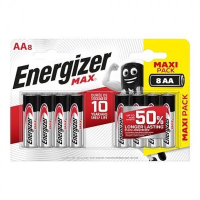 ENERGIZER  Pile alcaline AA / LR6 Max - Lot de 8