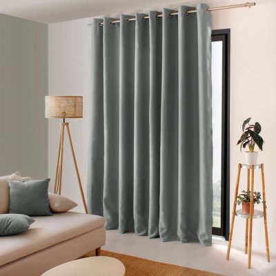Enjoy Home - Rideau uni occultant avec oeillets - 300 x 240 cm - Gris