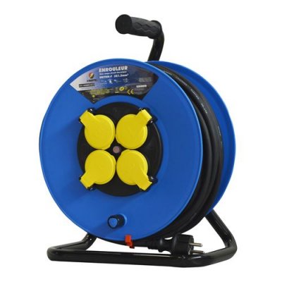 I WATTS Enrouleur 4 prises-h07en-3g1.5mm&sup2;-25m -I-watts Pro