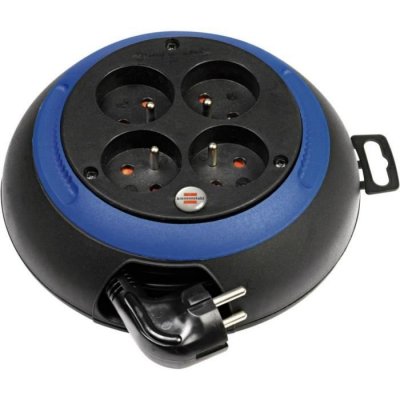 BRENNENSTUHL Enrouleur m&eacute;nager 3 m Design-box CL-S noir/bleu H05VV-F 3G1.0