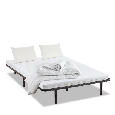 OLYMPE LITERIE Ensemble 140x190 Matelas Latex + Sommier M&eacute;tal + Accessoires
