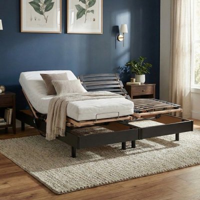 LE QUAI DES AFFAIRES Ensemble 2 sommiers relaxation &eacute;lectrique FLEXPUR 80x200 / Noir