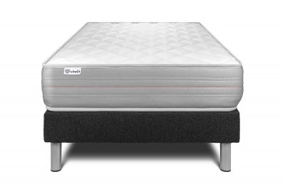 VITALIT Ensemble 90x190 Matelas M&eacute;moire de forme Sommier Noir