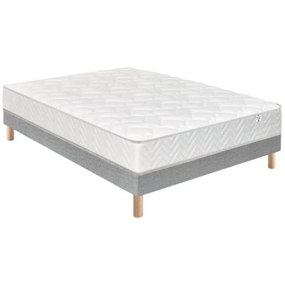 DOUCES NUITS Ensemble Aline 598 Ressorts ensach&eacute;s + Sommier Base Ferme 140x200
