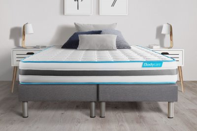 BODYCARE Ensemble BODYZONE 180x200 Ressorts ensach&eacute;s 3 zones Ultra &eacute;paisseur