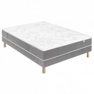 DOUCES NUITS Ensemble Cicareve - 667 ressorts ensach&eacute;s + Sommier Base Morpho 160x200