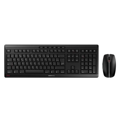 CHERRY Ensemble clavier et souris sans fil Azerty  Stream Desktop Recharge Noir