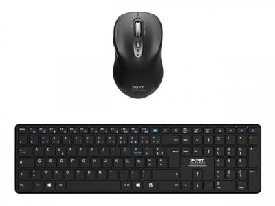 PORT DESIGNS Ensemble Clavier Souris Bluetooth Rechargeable Pro - Eu