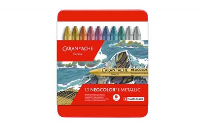 CARAN D ACHE Ensemble De 10 Craies Neocolor&reg; I - M&eacute;talliques - Caran D'ache