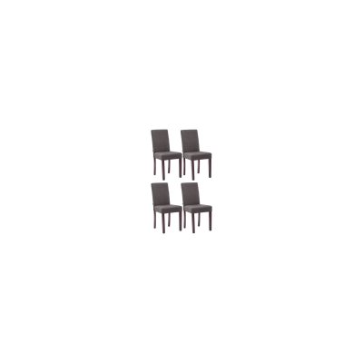 Ensemble de 4 chaises au design moderne avec dossier haut couleur noire CLP