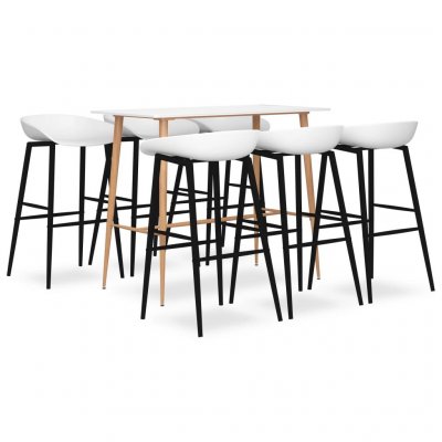 Ensemble de bar 7 pcs Blanc - Vidaxl
