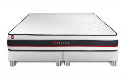SOMNESS Ensemble double sommier 90x200 + matelas FORM 180x200