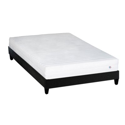 OLYMPE LITERIE Ensemble egio 140x200 cm matelas latex like + sommier bois ferme
