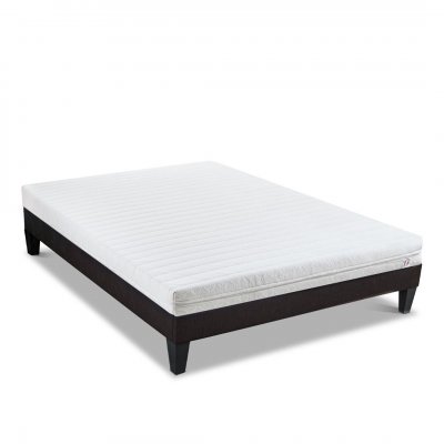 OLYMPE LITERIE Ensemble egio 160x200 cm matelas latex like + sommier bois ferme