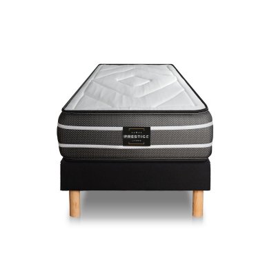 PRESTIGE LITERIE Ensemble Exclusive 90 x 200 cm sommier noir
