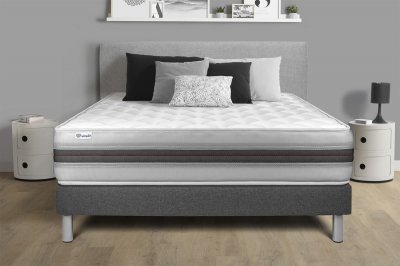 VITALIT Ensemble matelas 160x200 Mousse polyur&eacute;thane &agrave; m&eacute;moire de forme - 26 c