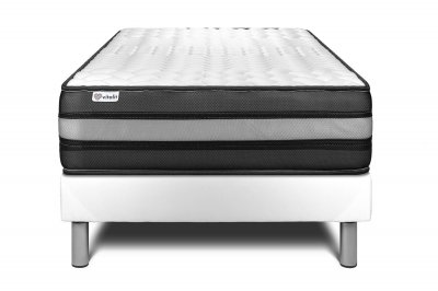 VITALIT Ensemble matelas 90x200 Mousse polyur&eacute;thane &agrave; m&eacute;moire de forme - 24 cm