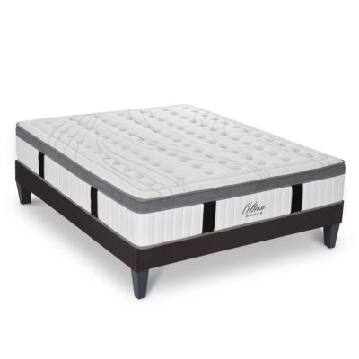 MAISON AUBERTIN Ensemble matelas &agrave; M&eacute;moire de forme et sommier 140x190