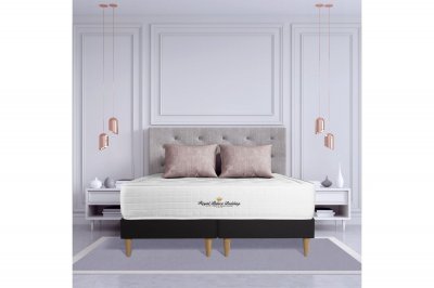 ROYAL PALACE BEDDING Ensemble matelas &agrave; m&eacute;moire de forme maxi &eacute;paisseur Buckingham 160x200 double sommier