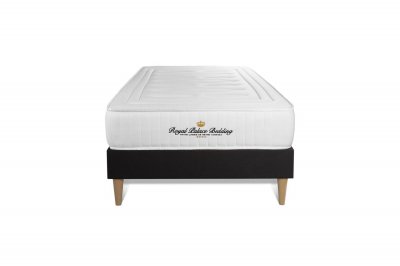 ROYAL PALACE BEDDING Ensemble Matelas A Memoire De Forme Nottingham 90x200 Sommier Kit Noir