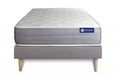 ACTISOM Ensemble matelas ACTIFLEX DREAM Ressorts ensach&eacute;s et m&eacute;moire de forme 90x200 cm 5zones de confort +