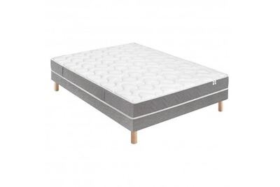 DOUCES NUITS Ensemble Matelas Botaniste 100% Latex + Sommier Base Ferme 120x190