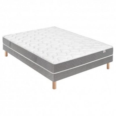 DOUCES NUITS Ensemble Matelas Botaniste 100% Latex + Sommier Base Ferme 80x190