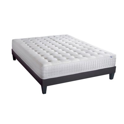  Ensemble matelas et sommier HESTIA - Blanc - 140 x 200 cm