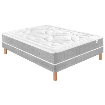DOUCES NUITS Ensemble matelas Laly 100% Latex + Sommier Base Morpho 90x200