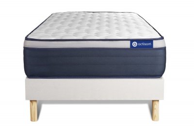 ACTISOM Ensemble matelas M&eacute;moire de forme ACTIMEMO MAX 90x190 cm Maxi &eacute;paisseur 7zones de confort + sommier