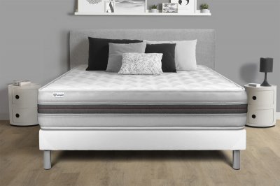 VITALIT Ensemble matelas m&eacute;moire de forme + sommier 160x200 cm  - VITALMEMO BACK