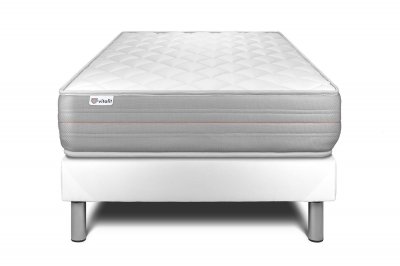 VITALIT Ensemble matelas mousse polyur&eacute;thane &agrave; m&eacute;moire de forme + sommier 90x200 cm  - VITALMEMO