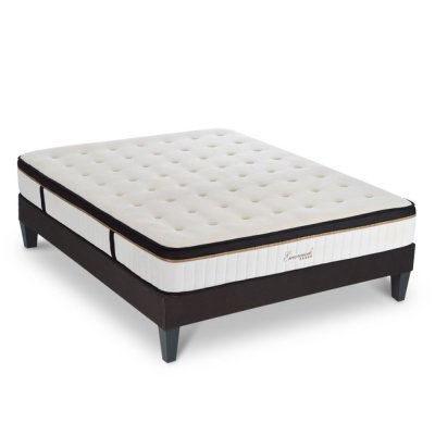 MAISON AUBERTIN Ensemble matelas + sommier EMERAUDE &agrave; m&eacute;moire de forme - 24 cm - 160 x 200 cm