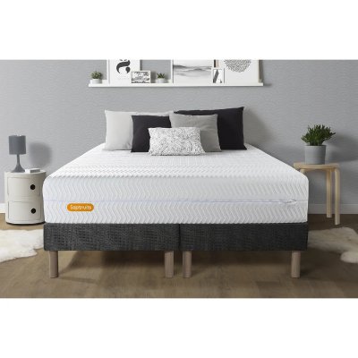 SEPTNUITS Ensemble matelas sommier Memo bio 160 x 200 cm - Couleur : Gris - Gris