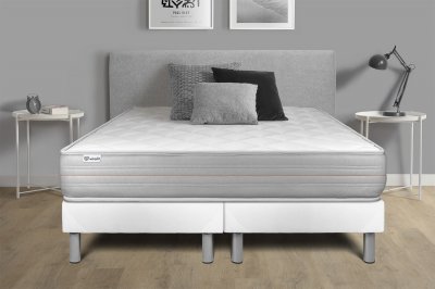 VITALIT Ensemble matelas sommier vitalmemo 180 x 200 cm - Couleur: Gris - Gris