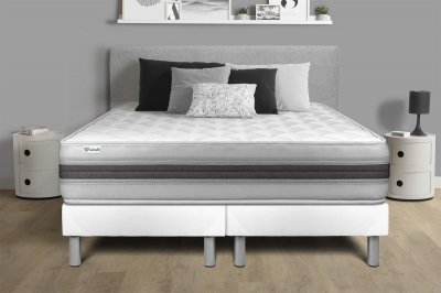 VITALIT Ensemble matelas sommier vitalmemo back 160 x 200 cm - Couleur: Gris - Gris