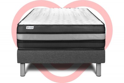 VITALIT Ensemble matelas sommier vitalpower zen 90 x 200 cm - Couleur: Gris - Gris