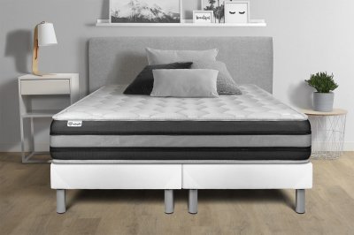 VITALIT Ensemble matelas sommier vitalspring zen 200 x 200 cm - Couleur: Gris - Gris