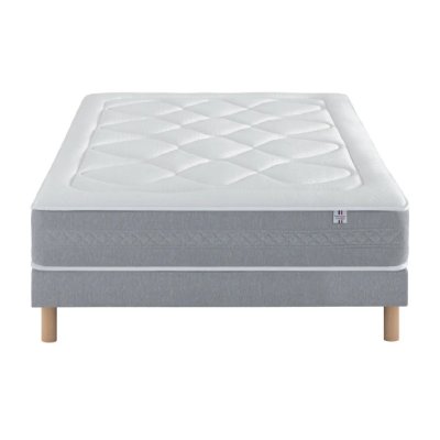 DOUCES NUITS Ensemble mirage mousse hr 35kg/m3 + visco&eacute;lastique + sommier morpho 180x200 avec 2 sommiers