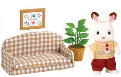 SYLVANIAN FAMILIES Ensemble P&egrave;re Lapin Chocolat  