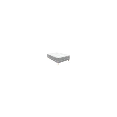 DOUCES NUITS Ensemble Riviera 744 ressorts ensach&eacute;s + 6 cm Visco&eacute;lastique + Sommier Base Ferme 90x200
