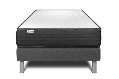 VITALIT Ensemble Sommier Matelas 90x200 VITALPOWER - 20cm - Ferme