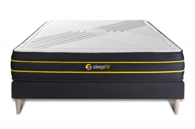 SLEEPFIT Ensemble sommier + matelas ULTRA micro ressorts ensach&eacute;s et m&eacute;moire de forme 140x190