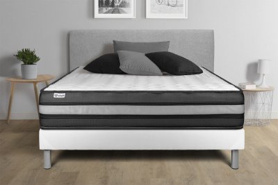 VITALIT Ensemble VITALPOWER ZEN 200 x 200 cm sommier Kit blanc